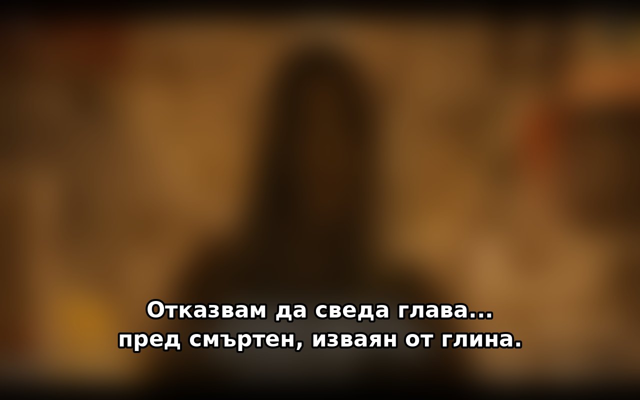 Кадър с преведени на български субтитри